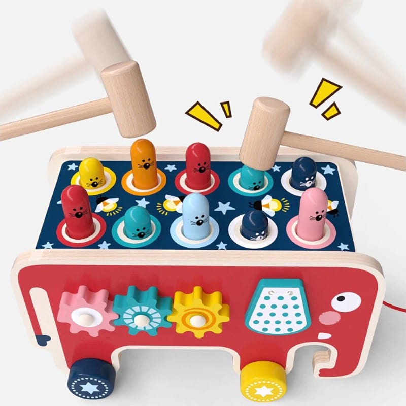 Wooden Whack-A-Mole Montessori Toy