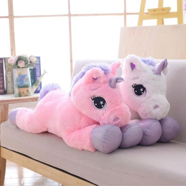 🌈 🦄Giant Cuddle Stuffed Unicorn 🦄🌈 Great Cuddle-Buddy Companion Pillow - Koolkidstoyz